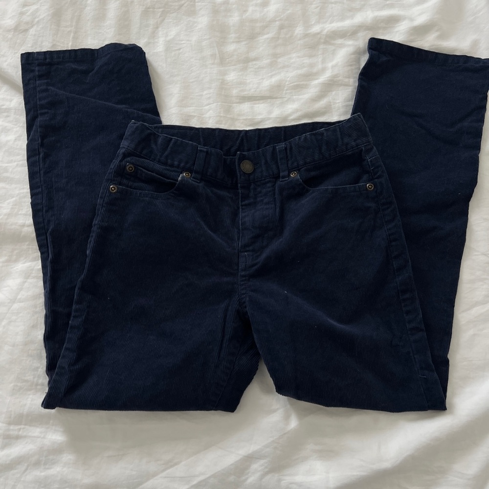 Janie & Jack‎ Navy blue straight leg corduroy pants - Picture 2 of 4